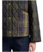 Women's Barbour Tartan Reimagined Icons Tartan Cropped Liddesdale Quilted Jacket - Shadow Classic Tartan