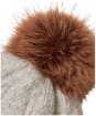 Women's Joules Cable Knit Bobble Hat - Grey