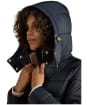 Women's Joules Windborough Showerproof Longline Coat - Navy
