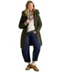 Women's Joules Aspen Showerproof Longline Padded Coat - Dark Green