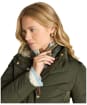 Women's Joules Aspen Showerproof Longline Padded Coat - Dark Green