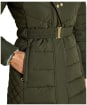 Women's Joules Aspen Showerproof Longline Padded Coat - Dark Green