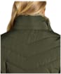 Women's Joules Aspen Showerproof Longline Padded Coat - Dark Green
