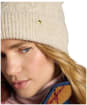 Women's Joules Cable Knit Bobble Hat - Oatmeal