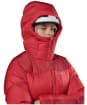 Women's Montane Glacium Hooded Down Jacket - Adrenaline Red