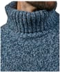 Men's Aubin Caster Donegal Roll Neck Sweater - Indigo