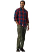 Men's Aubin Crowle Flannel Shirt - Dark Claret Check