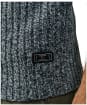 Men's Aubin Farnham Fisherman Rib Button Neck Sweater - Grey Twist