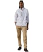 Men's Aubin Walesby Lightweight Relaxed Oxford Shirt - Oxblood Shadow Stripe
