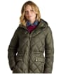 Women's Joules Chessington Showerproof Quilted Coat - Green
