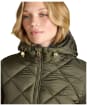 Women's Joules Chessington Showerproof Quilted Coat - Green