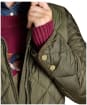 Women's Joules Chessington Showerproof Quilted Coat - Green