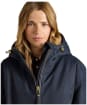 Women's Joules Coverall Oversized Fleece Lined Waterproof Coat - Navy