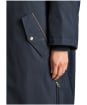 Women's Joules Coverall Oversized Fleece Lined Waterproof Coat - Navy