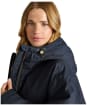 Women's Joules Coverall Oversized Fleece Lined Waterproof Coat - Navy