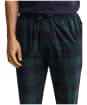 Men's GANT Flannel Check Pyjama Pants - Tartan Green