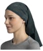 Buff Merino Lightweight Multistripe Necktube - Forest
