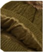 Women's Joules Cable Knit Bobble Hat - Khaki Green
