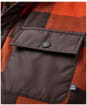 Men’s Passenger Clothing Firelight Sherpa Lined Overshirt - Dark Rust Buffalo Check