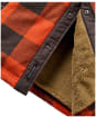 Men’s Passenger Clothing Firelight Sherpa Lined Overshirt - Dark Rust Buffalo Check