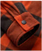 Men’s Passenger Clothing Firelight Sherpa Lined Overshirt - Dark Rust Buffalo Check