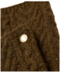 Women's Joules Cable Knit Gloves - Khaki Green