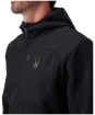 Men's Spyder Web Shellfleece Hooded Jacket - Black