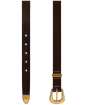 Women's R.M. Williams Agnes 1" Western Leather Belt - Chocolate