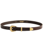 Women's R.M. Williams Agnes 1" Western Leather Belt - Chocolate