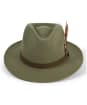 Women's Hicks & Brown The Suffolk Fedora - Bronze Side Feather - Moss