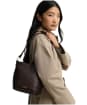 Women's Barbour Cedar Leather Bucket Bag - Rustic Brown