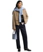 Women's Barbour Cedar Mini Leather Bucket Bag - Zen Blue