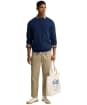 Men's Barbour Pima Cotton Crew Neck Sweater - Estate Blue
