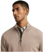 Men’s Barbour Cotton Half Zip Sweater - Greystone