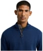 Men’s Barbour Cotton Half Zip Sweater - Estate Blue