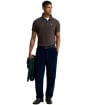 Men's Barbour Tartan Pique Polo Shirt - Shadow Brown