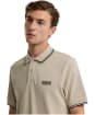 Men's Barbour International Evan Tipped Polo Shirt - Island Fossil