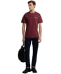 Men's Barbour International Small Logo Tee - Red Mahogany