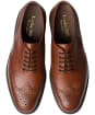 Men's Loake Badminton Brogue Derby Shoe - Dark Brown