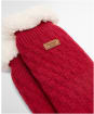 Women's Barbour Cable Knit Lounge Socks - Red