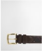Men's Barbour Girvan Tartan Leather Belt - Classic / Brown
