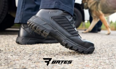 Bates black rage waterproof side zip boot top