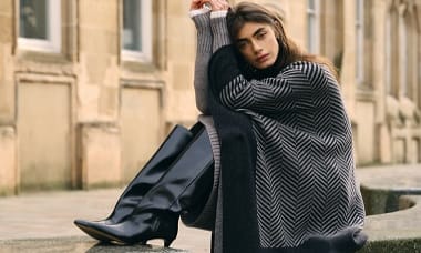 Barbour knitted poncho sales